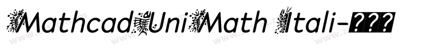 MathcadUniMath Itali字体转换